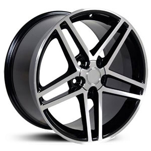 Chevy Corvette C6 Z06 Style (CV07) Black Machined Face